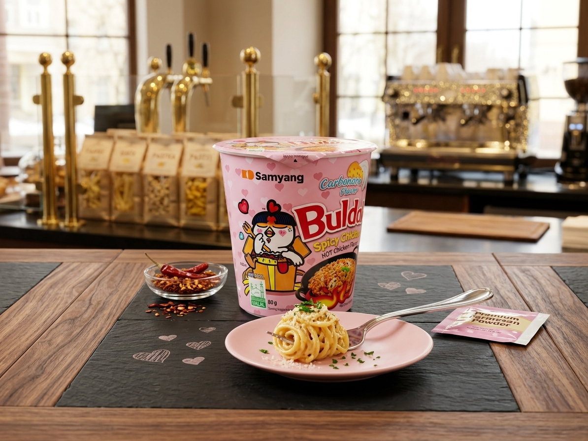 Samyang Buldak Carbonara - Ramen Coreean Cremos și Picant
