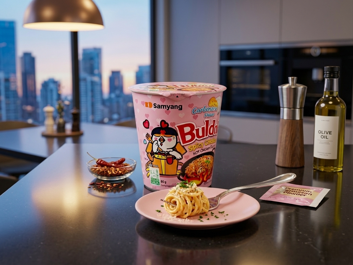 Samyang Buldak Carbonara - Ramen Coreean Cremos și Picant