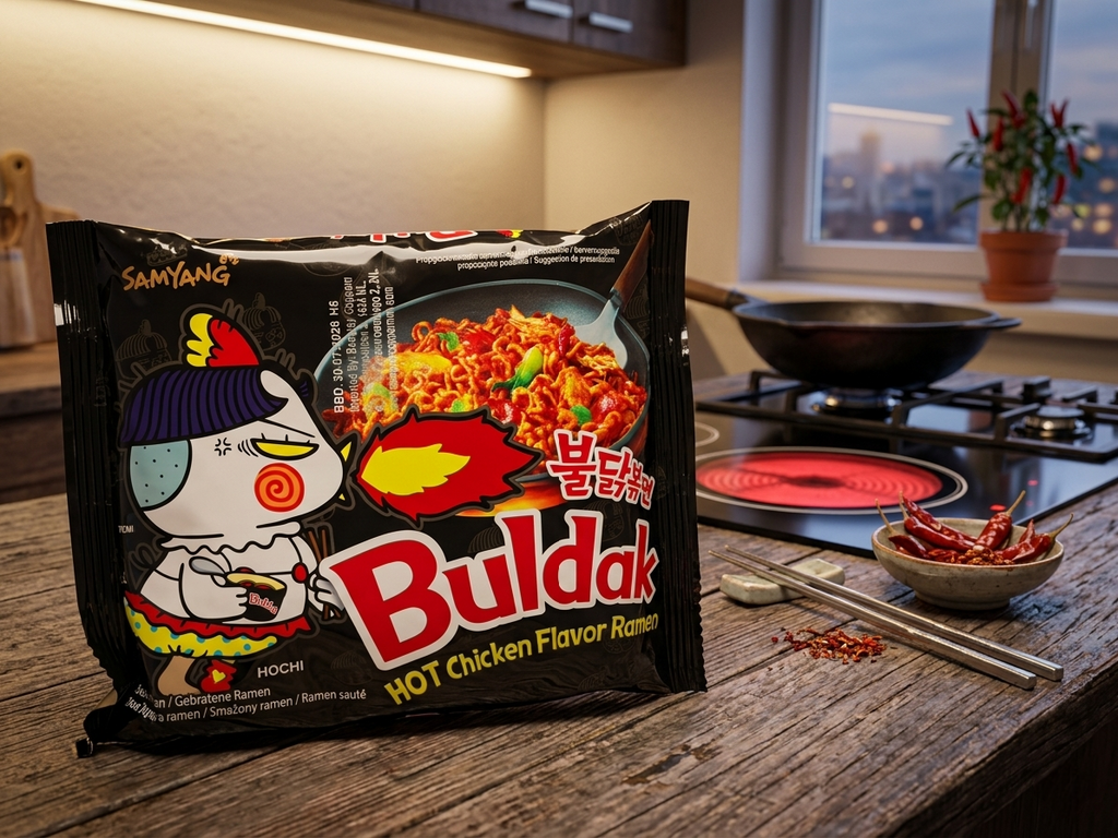 Samyang Buldak Hot Chicken Ramen - Noodles Coreene Extrem de Iuți